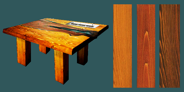Низкие журнальные столы с комбинацией пород дерева стали новинкой дизайна. Модель можно выполнить из 7 видов древесины и покрыть маслом 3 оттенков, получив авторский предмет интерьера.