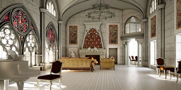 Грамотный дизайн и декор позволяют сделать готический интерьер как строгим, так и уютным.