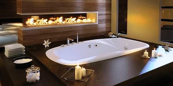 Потому если ваша любимая комната – ванная, в ней тоже можно установить биокамин. Однако дизайнерское решение должно оставлять хотя бы небольшую зрительную перспективу.