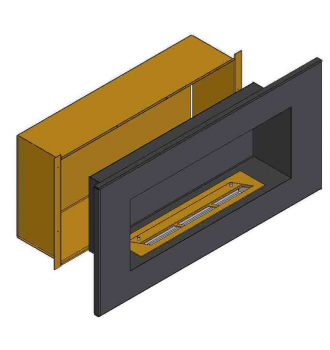 Теплоизоляционный корпус для встраивания в мебель для очага 600 мм (ZeFire)