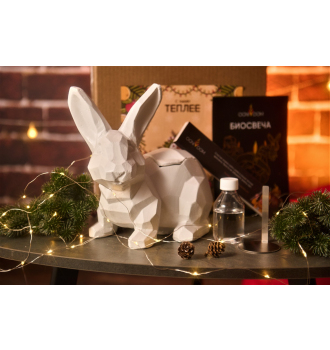 Подарочный набор биосвеча Кролик белый 2023 YT (OGNIVDOM)